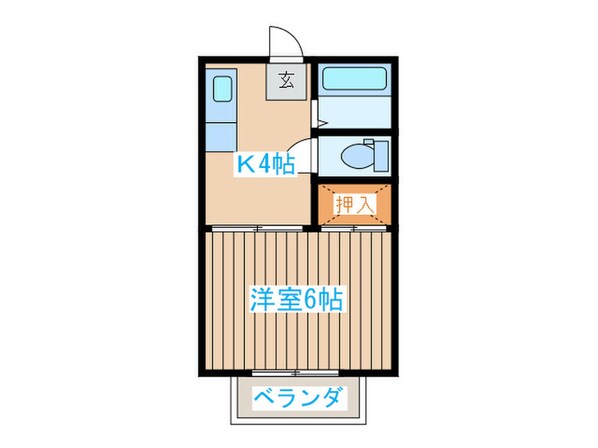 第1コーポナバタの物件間取画像